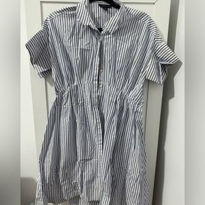 Victoria Beckham Stripped High Low Dress M